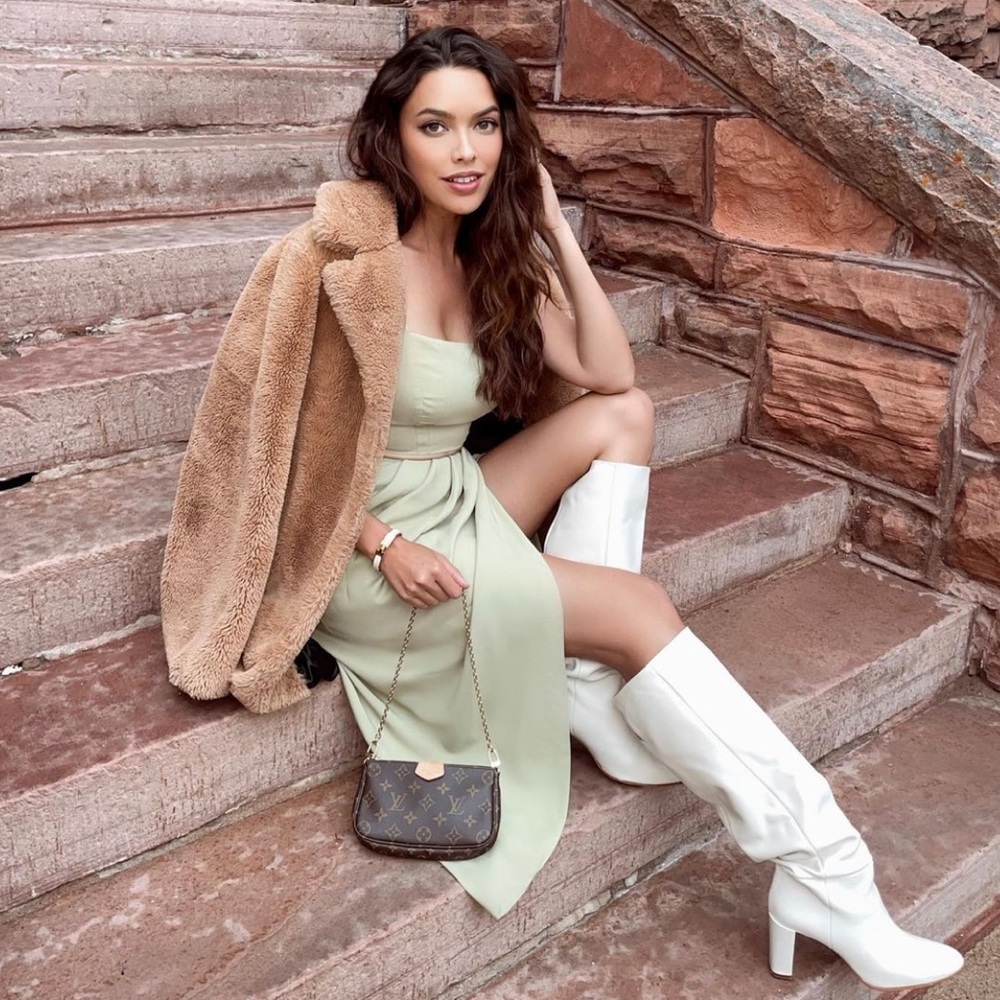 Keepsake Ruins top & skirt in Leaf